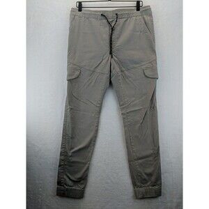 Burnside Cargo Drawstring Joggers Men's Large Khaki/Tan Pants Casual
